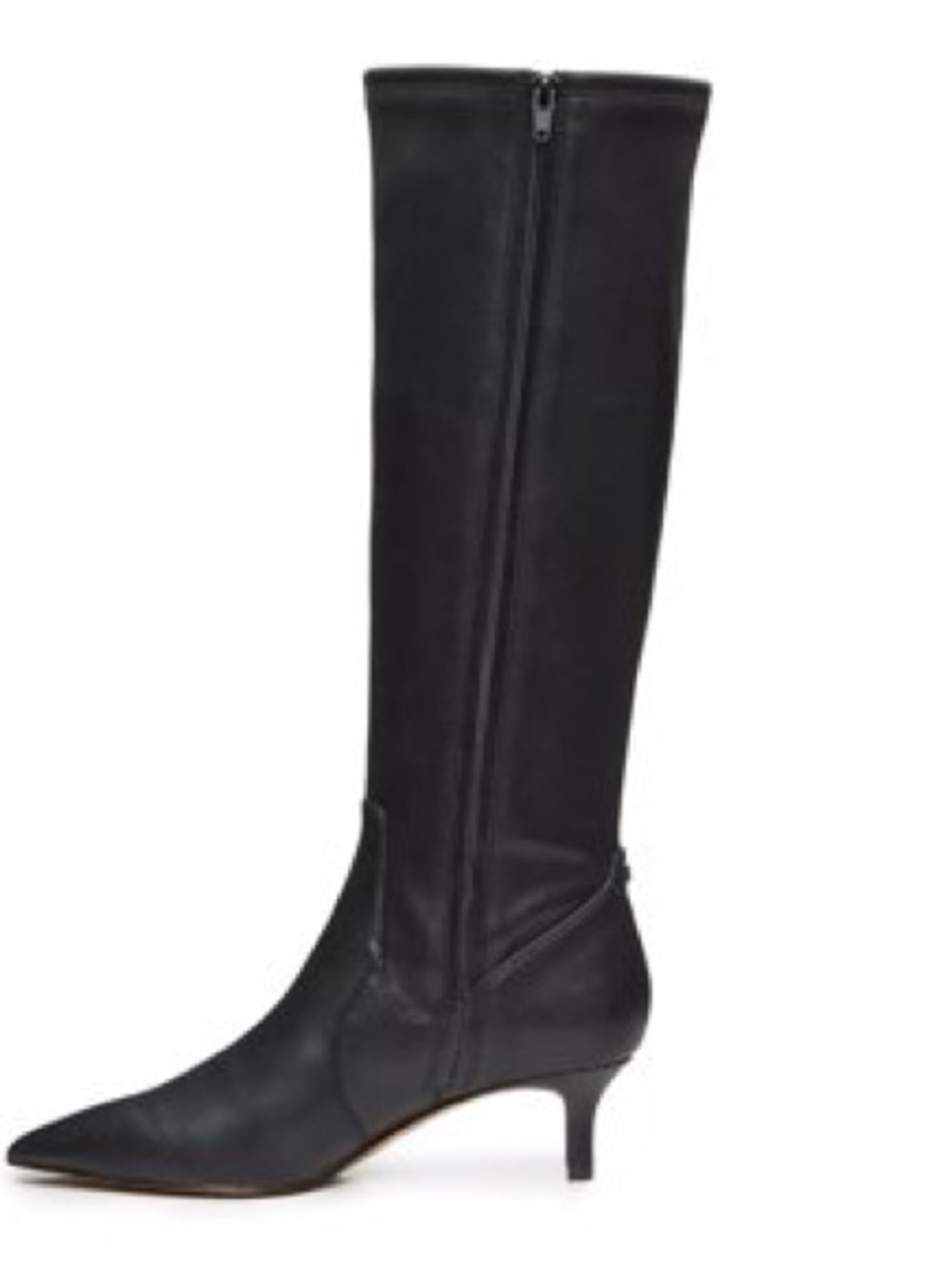 NEW FRANCO SARTO KERRY TALL KITTEN HEEL BLACK BOOTS 6 - Picture 2 of 13